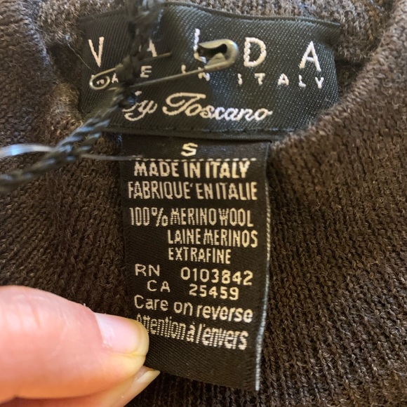 Sweater Italian brown size S Valda NWT - Picture 4 of 4